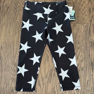Kids Star Print Leggings - Black and White. NEW WITH TAGS.